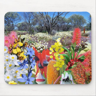 Mousepad REFLEXÕES de Wildflowers do australiano da onça