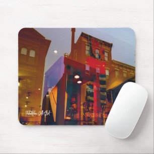 Mousepad Reflexões vermelhos nas ruas de Filadélfia
