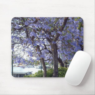 Mousepad **"Reflexos de Jacarandá: Casas flutuantes no Murr