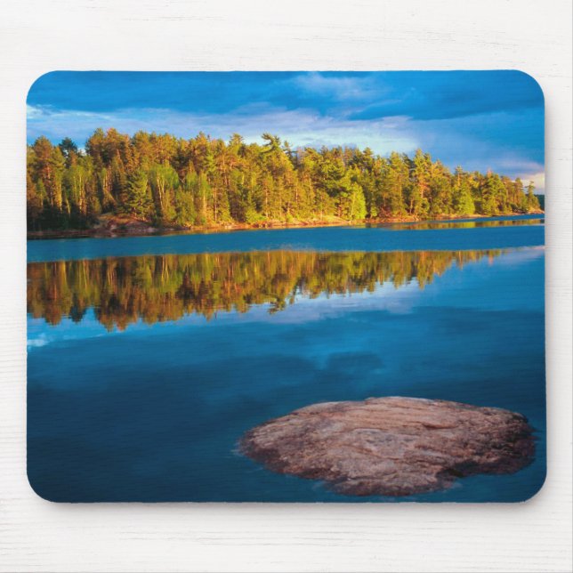 Mousepad Reflexos do início da noite nas águas da fronteira (Frente)