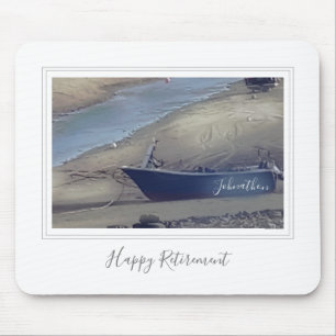 Mousepad Reforma feliz Barco de Pesca Cornelis na praia