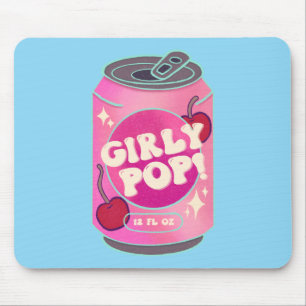Mousepad Refrigerante de Cereja Girly Pop Rosa retrô Y2K