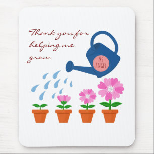 Mousepad Regando a Planta de Flor Crescer Obrigado Professo