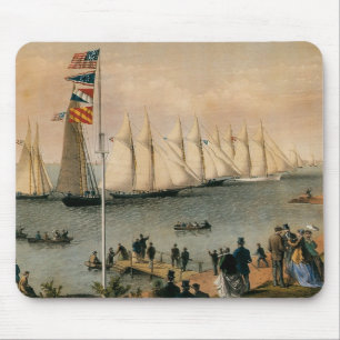 Mousepad Regata do Vintage Maritime New York Yacht Club