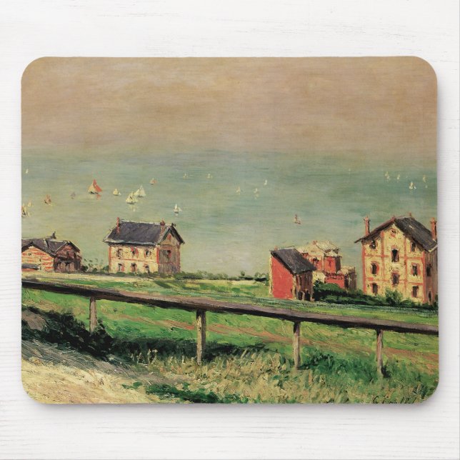 Mousepad Regatta em Villerville por Gustave Caillebotte (Frente)
