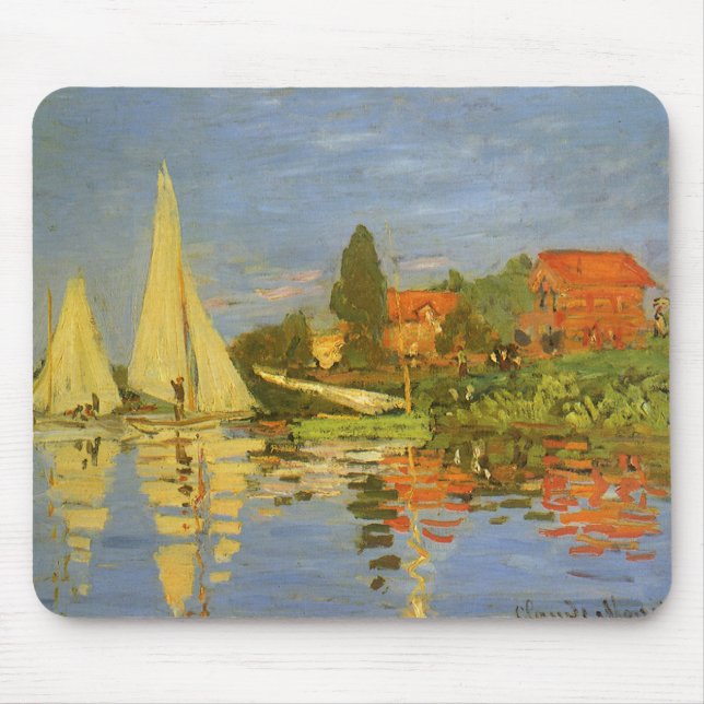 Mousepad Regatta na Argentina por Claude Monet (Frente)