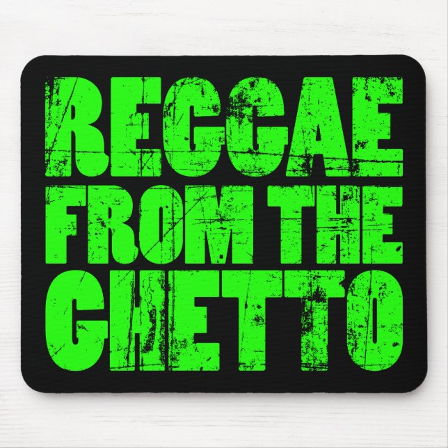 Mousepad Reggae do gueto - tapete do rato (verde) (Frente)