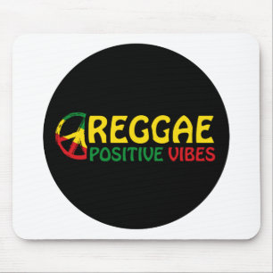 Mousepad Reggae Music com vibrações positivas e bandeira de