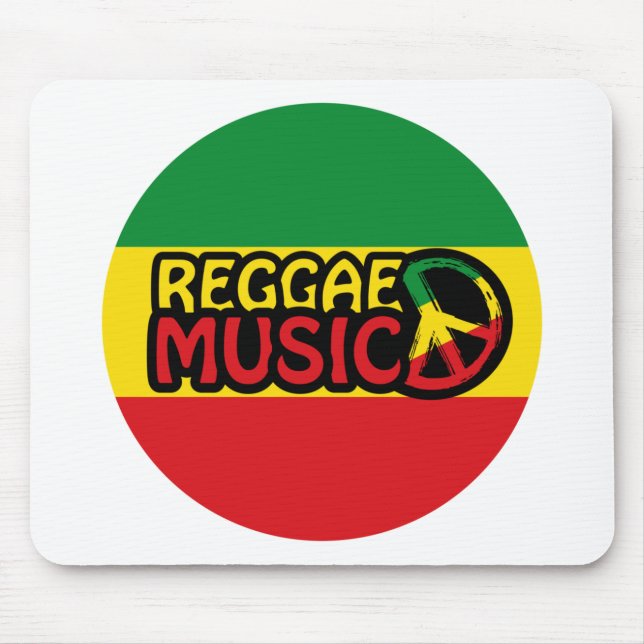 Mousepad Reggae Music, reggae art com símbolo de paz (Frente)