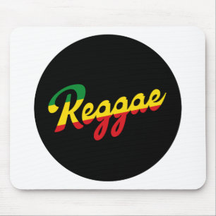 Mousepad Reggae Música com cores de sinalizador reggae