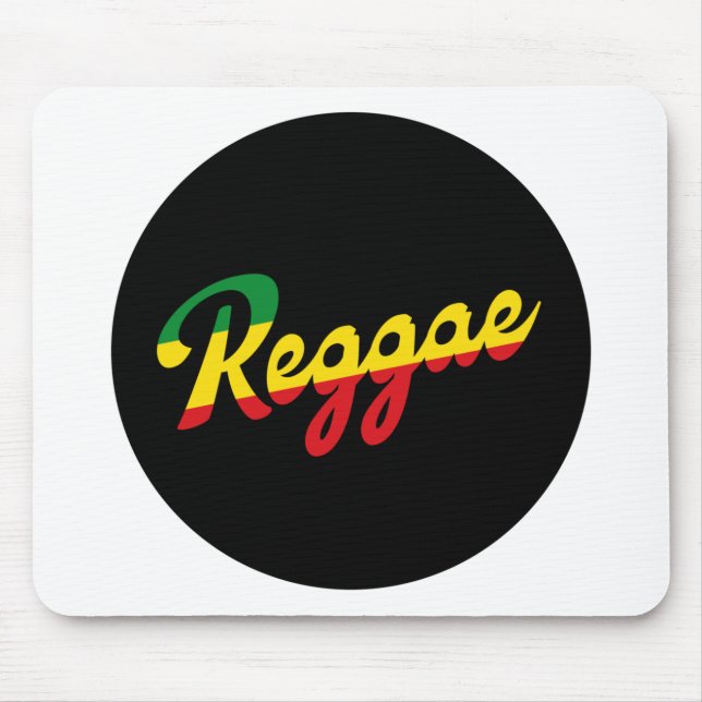 Mousepad Reggae Música com cores de sinalizador reggae (Frente)