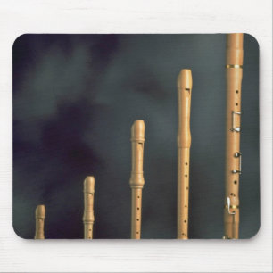 Mousepad Registradores de madeira do bordo, instrumentos de