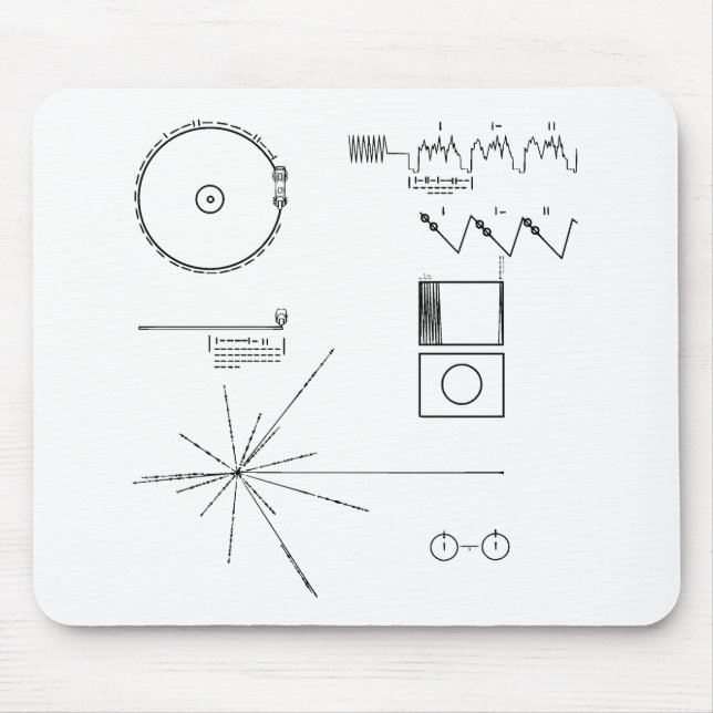 Mousepad Registro dourado do explorador da NASA (Frente)