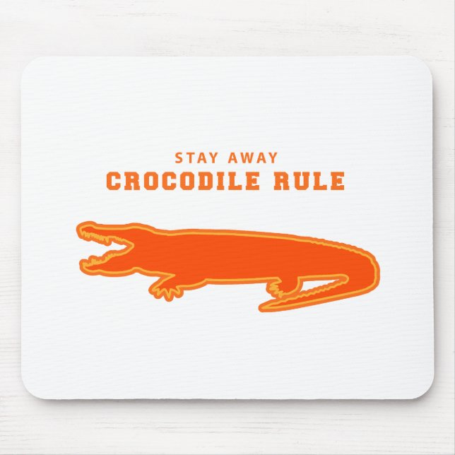 Mousepad Regra Crocodilo (Laranja) (Frente)