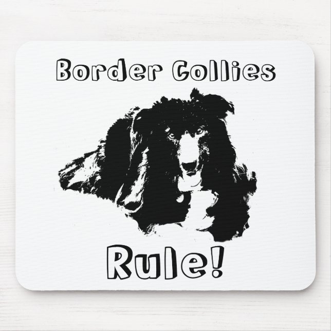 Mousepad Regra de Collies Engraçados de Borda (Frente)