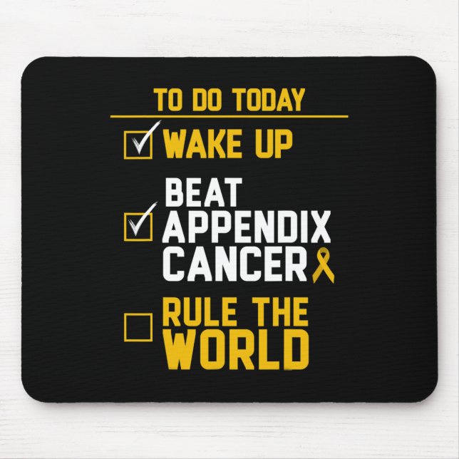 Mousepad Regra do Cancer do Apêndice de Batida para Cima do (Frente)