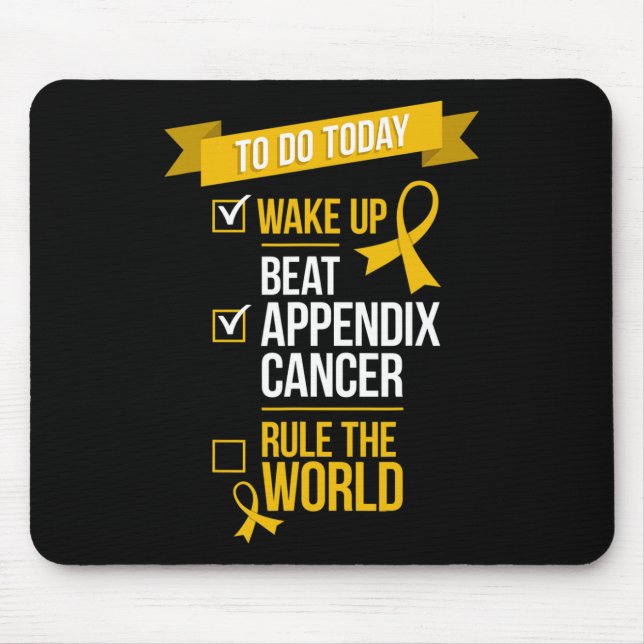 Mousepad Regra do Cancer do Apêndice de Batimentos para aco (Frente)