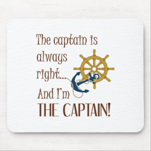 Mousepad Regra do Marinheiro - O Capitão Está Sempre Certo