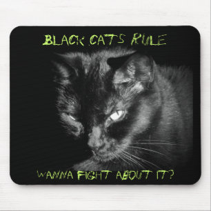 Mousepad Regra dos gatos pretos. Queira lutar sobre ela?