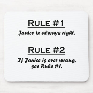 Mousepad Regra Janice