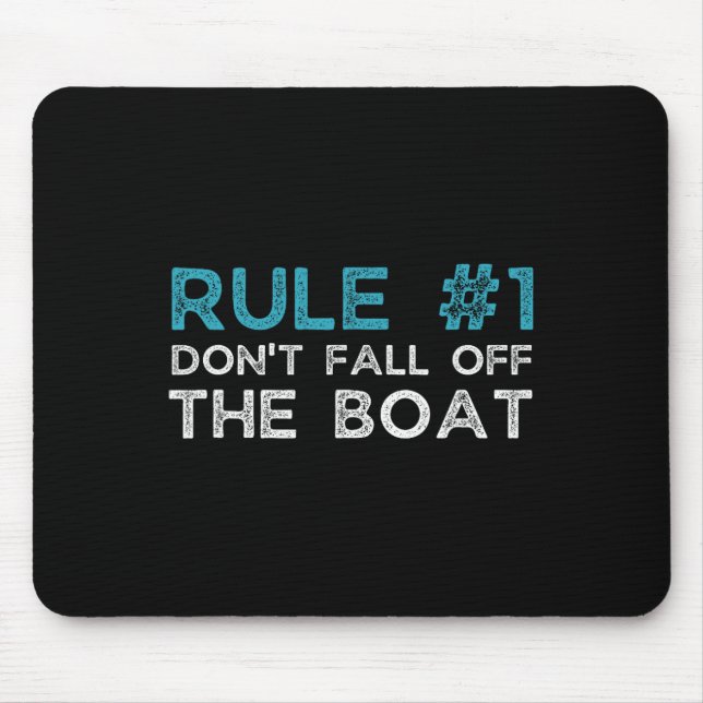 Mousepad Regra número 1 Não Cair do Barco (Frente)