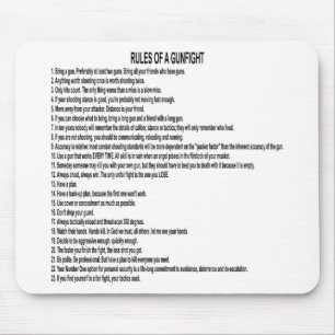 Mousepad Regras de uma luta da arma
