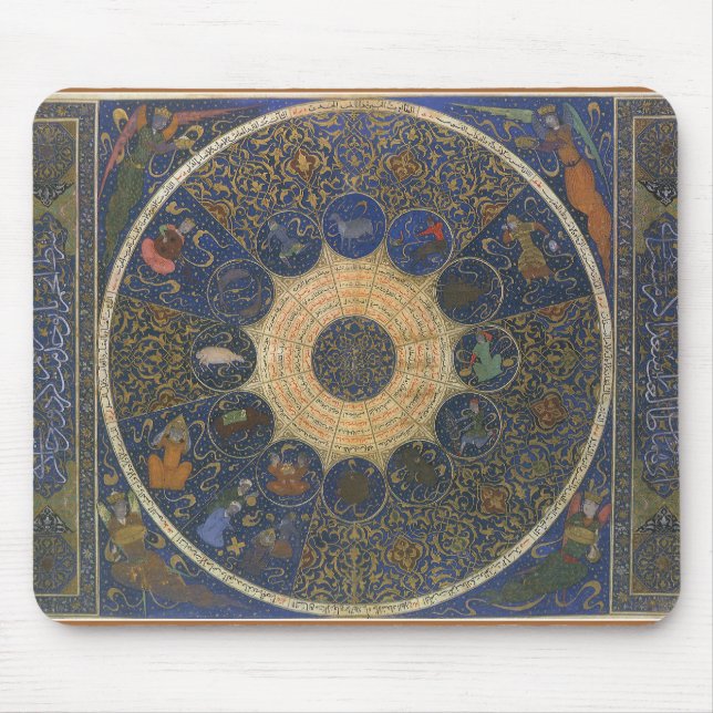 Mousepad Régua Vintage Horoscópio, Antiguamente Zodiose Isl (Frente)