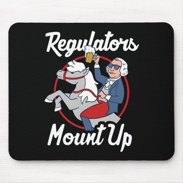 Mousepad Regulators Mount Up 4th Of July Funny Usa Independ (Frente)