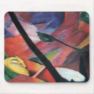 Mousepad Reh im Walde II de Franz Marc; Reh im Walde