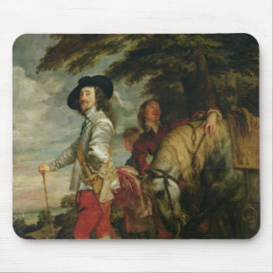 Mousepad Rei Charles Eu de Inglaterra que caça para fora,