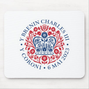 Mousepad Rei Charles III Coronation Emblem, Royal Souvenir