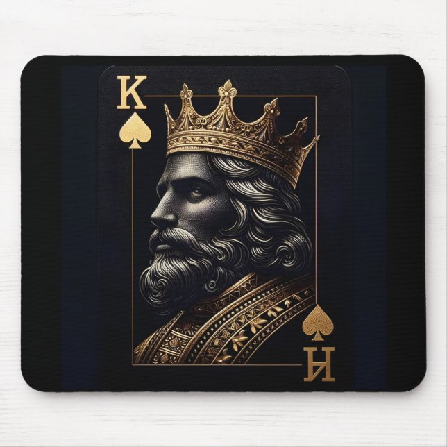 Mousepad Rei Dourado das Espadas do Mouse - Na moda (Frente)