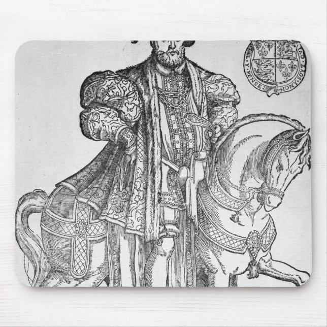 Mousepad Rei Henry VIII a cavalo (Frente)