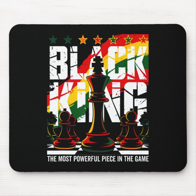 Mousepad Rei Negro Mês da História Negra Juneteenth African (Frente)