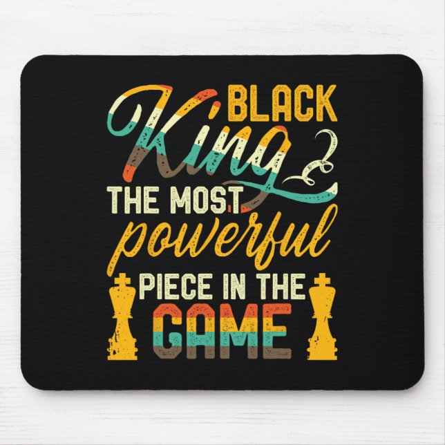 Mousepad Rei Negro O Mais Poderoso Peço Dos Homens Do Jogo (Frente)