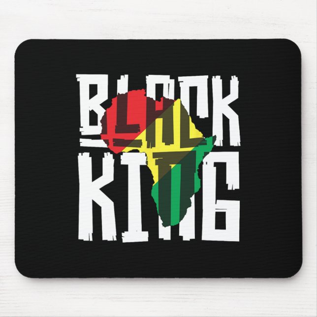 Mousepad Rei Negro para Homens História Mês África Triba (Frente)