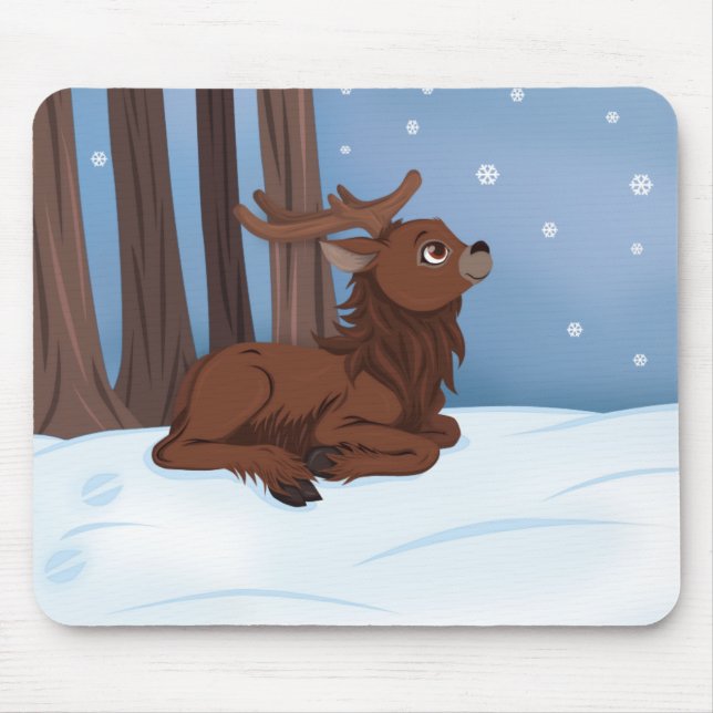 Mousepad Reindeer de inverno (Frente)