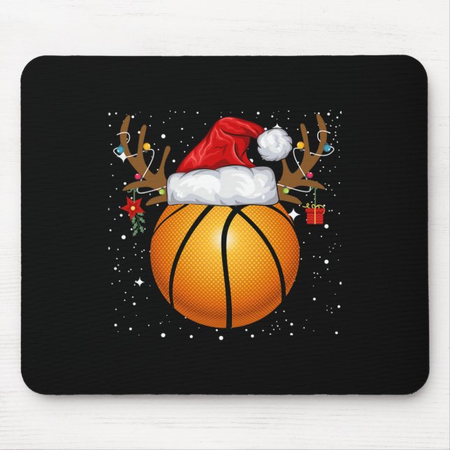 Mousepad Reindeer Santa Hat no natal Holida (Frente)