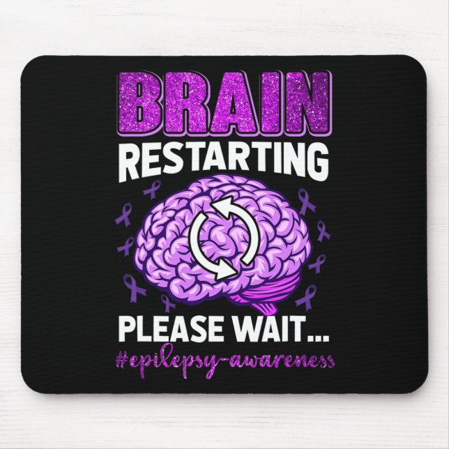 Mousepad Reinício Do Cérebro Aguarde Consciência Epilepsia (Frente)