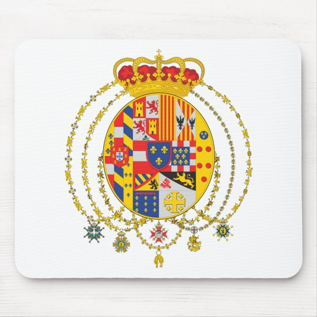 Mousepad Reino da brasão dois Sicilies (Frente)