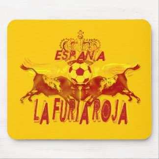 Mousepad Reis gêmeos do futebol dos touros Raging de Roja