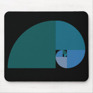 Mousepad Relação dourada, espiral de Fibonacci