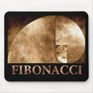Mousepad Relação dourada, espiral de Fibonacci