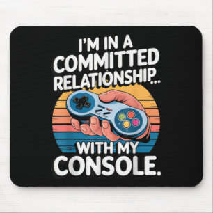 Mousepad Relacionamento de Jogos Retrô Engraçado Amor por C