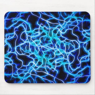 Mousepad Relâmpago de Néon Blue Tesla
