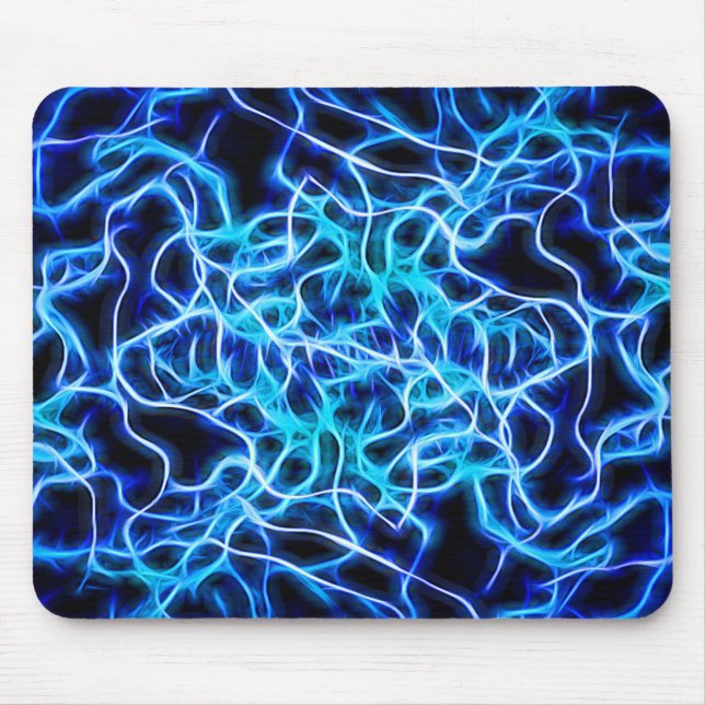 Mousepad Relâmpago de Néon Blue Tesla (Frente)