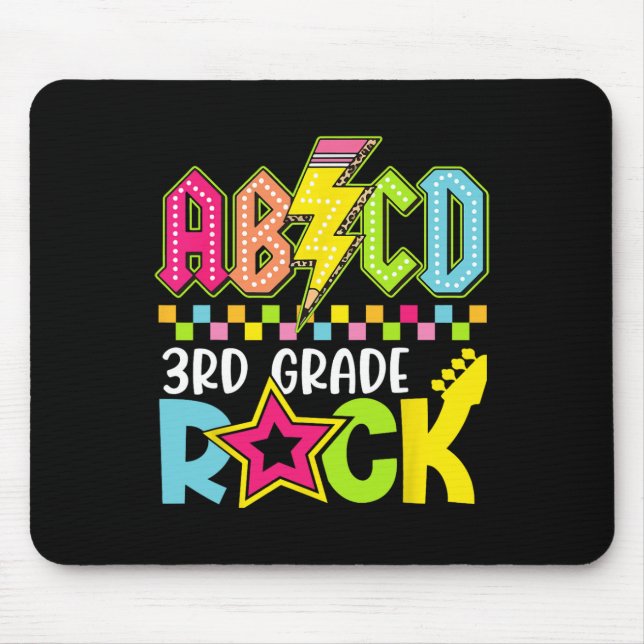 Mousepad Relâmpago Divertido de Volta às Aulas 3ª Série Roc (Frente)