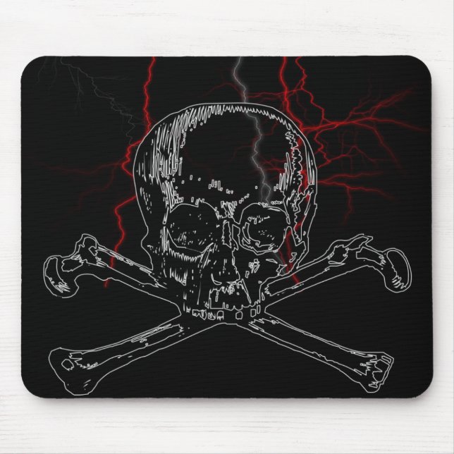 Mousepad relâmpago do crânio (Frente)