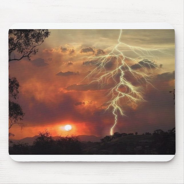 Mousepad relâmpago no por do sol (Frente)