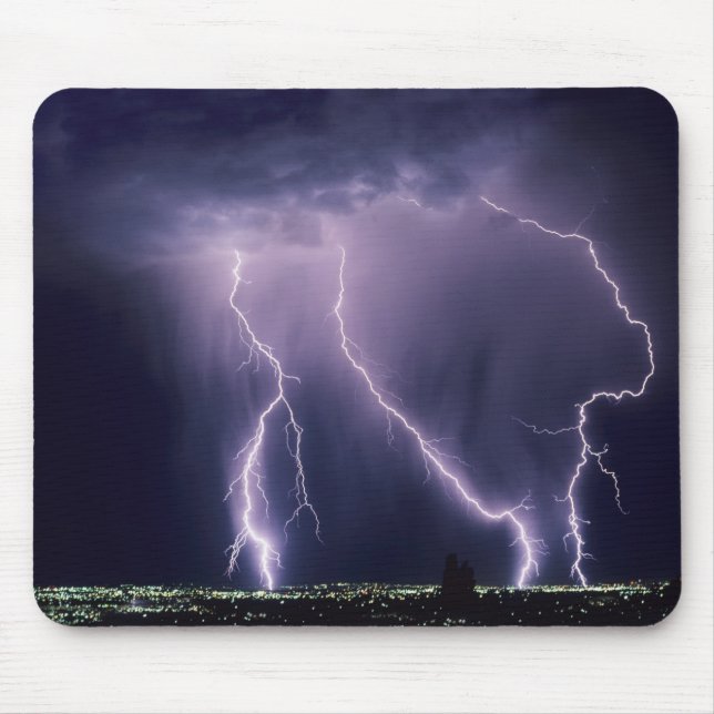 Mousepad Relâmpago sobre Salt Lake Valley, Utah. (Frente)